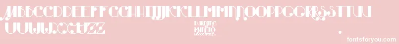 Weitere Informationen zur Burning Manero-Schriftart Burning Manero-Schriftart – Weiße Schriften auf rosa Hintergrund