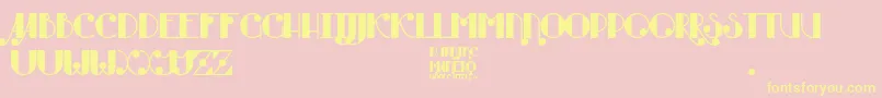 Burning Manero Font – Yellow Fonts on Pink Background