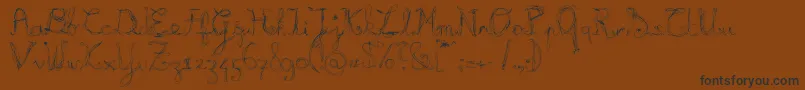 BURNL    Font – Black Fonts on Brown Background