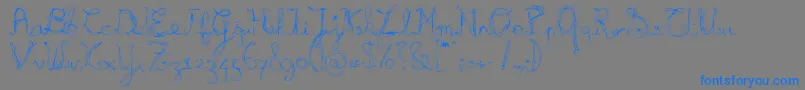 BURNL    Font – Blue Fonts on Gray Background