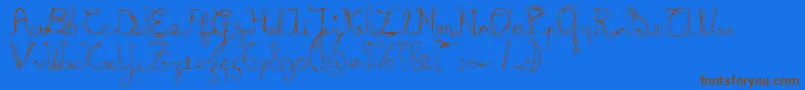 BURNL    Font – Brown Fonts on Blue Background
