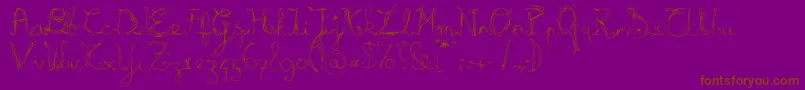 BURNL   -Schriftart – Braune Schriften auf violettem Hintergrund