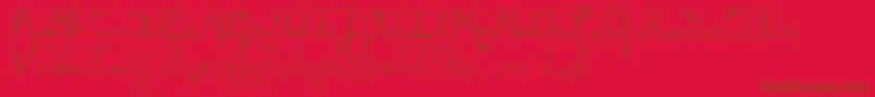 BURNL    Font – Brown Fonts on Red Background