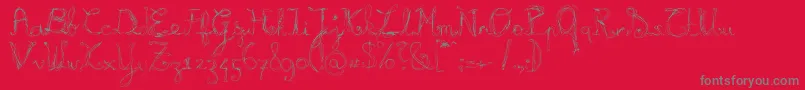 BURNL    Font – Gray Fonts on Red Background