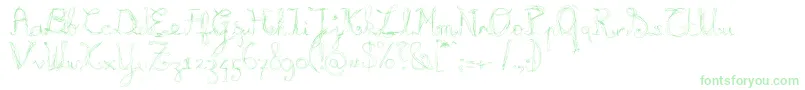 BURNL    Font – Green Fonts on White Background