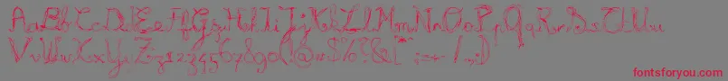 BURNL    Font – Red Fonts on Gray Background