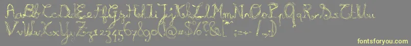BURNL   -fontti – keltaiset fontit harmaalla taustalla