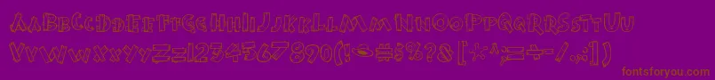 burnstown dam Font – Brown Fonts on Purple Background