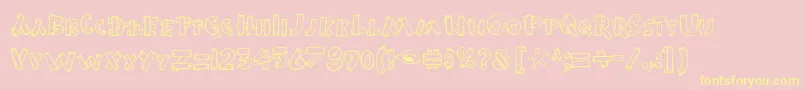 burnstown dam Font – Yellow Fonts on Pink Background