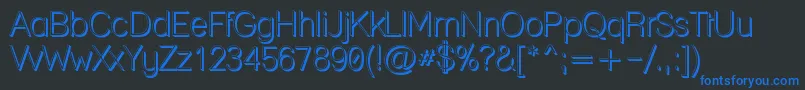 Laneposh-Schriftart – Blaue Schriften auf schwarzem Hintergrund