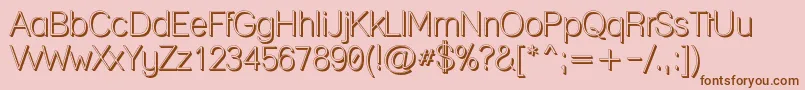 Laneposh-Schriftart – Braune Schriften auf rosa Hintergrund