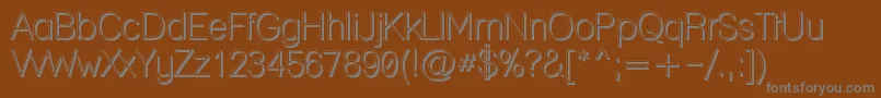 Laneposh-Schriftart – Graue Schriften auf braunem Hintergrund