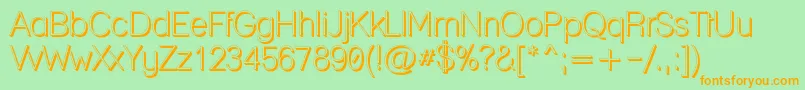 Laneposh-Schriftart – Orangefarbene Schriften auf grünem Hintergrund