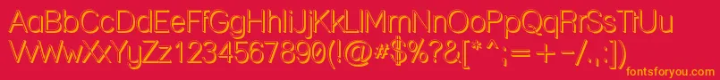 Laneposh Font – Orange Fonts on Red Background
