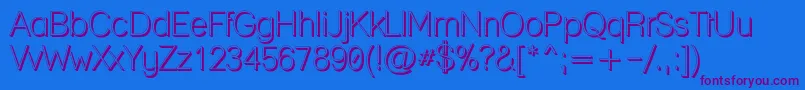 Laneposh Font – Purple Fonts on Blue Background