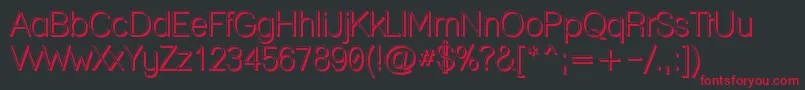 フォントLaneposh – 黒い背景に赤い文字