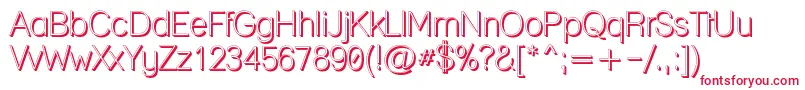 Laneposh Font – Red Fonts on White Background
