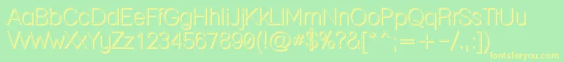 Laneposh-Schriftart – Gelbe Schriften auf grünem Hintergrund