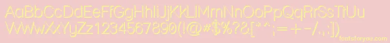 Laneposh Font – Yellow Fonts on Pink Background