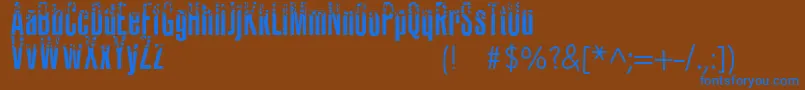 BURNT PAPER Font – Blue Fonts on Brown Background