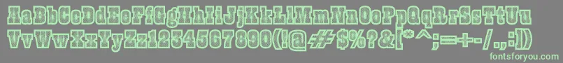 Burris Font – Green Fonts on Gray Background