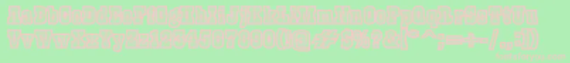 Burris Font – Pink Fonts on Green Background