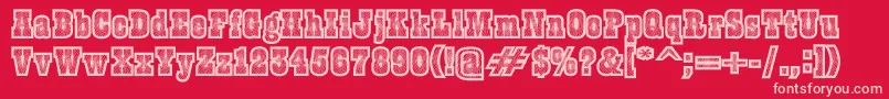 Burris Font – Pink Fonts on Red Background