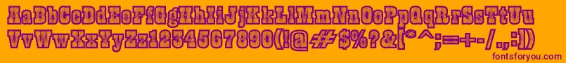 Burris Font – Purple Fonts on Orange Background
