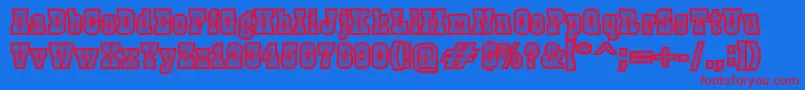 Burris Font – Red Fonts on Blue Background