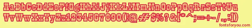 Burris Font – Red Fonts on Yellow Background