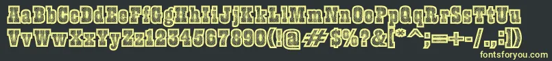 Burris Font – Yellow Fonts on Black Background