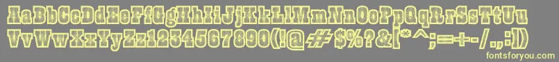 Burris Font – Yellow Fonts on Gray Background