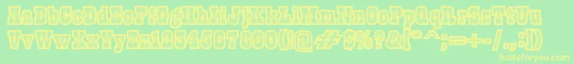 Burris Font – Yellow Fonts on Green Background