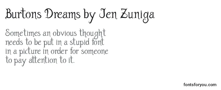 Schriftart Burtons Dreams by Jen Zuniga