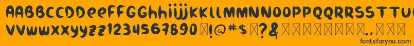 Burukuduk Font – Black Fonts on Orange Background