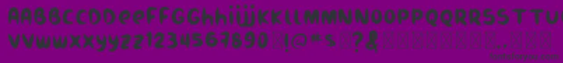 Burukuduk-Schriftart – Schwarze Schriften auf violettem Hintergrund