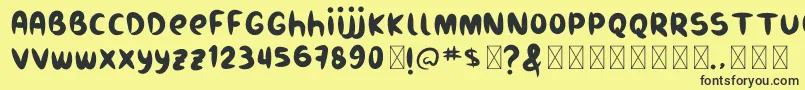 Burukuduk Font – Black Fonts on Yellow Background