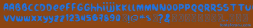 Burukuduk Font – Blue Fonts on Brown Background
