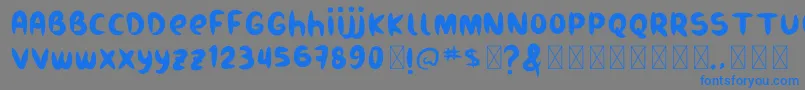 Burukuduk-Schriftart – Blaue Schriften auf grauem Hintergrund