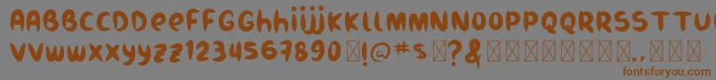 Burukuduk-Schriftart – Braune Schriften auf grauem Hintergrund