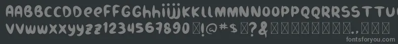 Burukuduk Font – Gray Fonts on Black Background