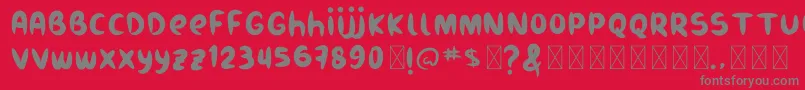 Burukuduk Font – Gray Fonts on Red Background