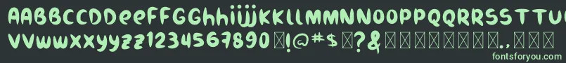 Burukuduk Font – Green Fonts on Black Background