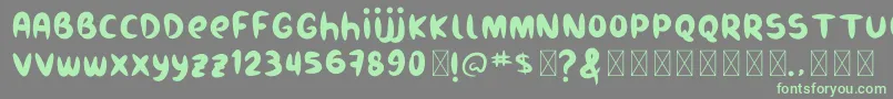 Czcionka Burukuduk – zielone czcionki na szarym tle