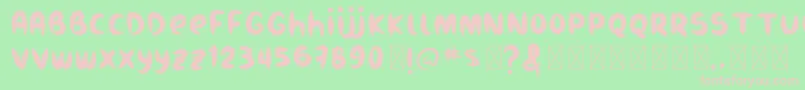 Burukuduk Font – Pink Fonts on Green Background