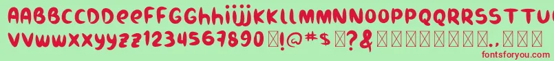 Burukuduk Font – Red Fonts on Green Background