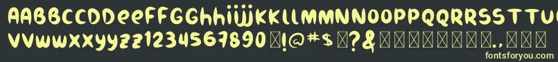 Burukuduk Font – Yellow Fonts on Black Background