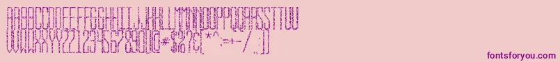 bus stop worn-Schriftart – Violette Schriften auf rosa Hintergrund