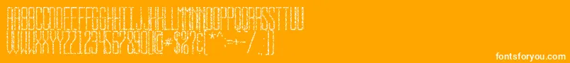 bus stop worn Font – White Fonts on Orange Background