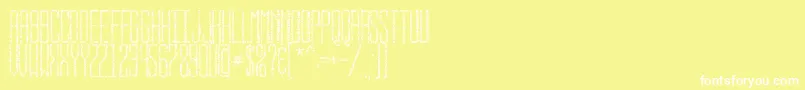 bus stop worn Font – White Fonts on Yellow Background